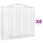 vidaXL Gabionen mit Hochbogen 8 Stk. 200x50x180/200cm Verzinktes Eisen vidaXL Gabionen mit Hochbogen 8 Stk. 200x50x180/200cm Verzinktes Eisen