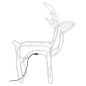 vidaXL Rentier-Silhouetten 2 Stk. Kaltweiß 76x42x87 cm vidaXL Rentier-Silhouetten 2 Stk. Kaltweiß 76x42x87 cm