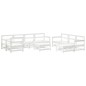 vidaXL 10-tlg. Garten-Lounge-Set mit Kissen Weiß Massivholz vidaXL 10-tlg. Garten-Lounge-Set mit Kissen Weiß Massivholz