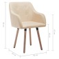Esszimmerstühle 2 Stk. Creme Stoff Esszimmerstühle 2 Stk. Creme Stoff