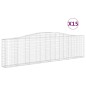 vidaXL Gabionen mit Hochbogen 15Stk. 400x30x100/120cm Verzinktes Eisen vidaXL Gabionen mit Hochbogen 15Stk. 400x30x100/120cm Verzinktes Eisen
