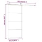 vidaXL Schiebetür mit Beschlag 90x205 cm ESG-Glas & Aluminium vidaXL Schiebetür mit Beschlag 90x205 cm ESG-Glas & Aluminium