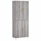 vidaXL Highboard Grau Sonoma 69,5x34x180 cm Holzwerkstoff vidaXL Highboard Grau Sonoma 69,5x34x180 cm Holzwerkstoff