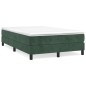 vidaXL Boxspringbett mit Matratze Dunkelgrün 120x200 cm Samt vidaXL Boxspringbett mit Matratze Dunkelgrün 120x200 cm Samt