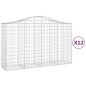 vidaXL Gabionen mit Hochbogen 12Stk. 200x50x120/140cm Verzinktes Eisen vidaXL Gabionen mit Hochbogen 12Stk. 200x50x120/140cm Verzinktes Eisen