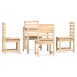 vidaXL 5-tlg. Garten-Essgruppe Massivholz Kiefer
