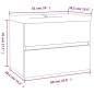 vidaXL Waschbeckenschrank mit Einbaubecken Räuchereiche Holzwerkstoff vidaXL Waschbeckenschrank mit Einbaubecken Räuchereiche Holzwerkstoff