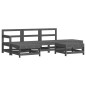 vidaXL 6-tlg. Garten-Lounge-Set mit Kissen Grau Massivholz vidaXL 6-tlg. Garten-Lounge-Set mit Kissen Grau Massivholz