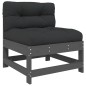 vidaXL 6-tlg. Garten-Lounge-Set mit Kissen Grau Massivholz vidaXL 6-tlg. Garten-Lounge-Set mit Kissen Grau Massivholz