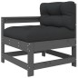 vidaXL 6-tlg. Garten-Lounge-Set mit Kissen Grau Massivholz vidaXL 6-tlg. Garten-Lounge-Set mit Kissen Grau Massivholz