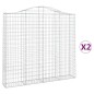 vidaXL Gabionen mit Hochbogen 2 Stk. 200x30x180/200cm Verzinktes Eisen vidaXL Gabionen mit Hochbogen 2 Stk. 200x30x180/200cm Verzinktes Eisen