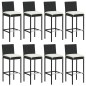 vidaXL 9-tlg. Gartenbar-Set mit Kissen Schwarz Poly Rattan vidaXL 9-tlg. Gartenbar-Set mit Kissen Schwarz Poly Rattan