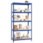 vidaXL Regale mit 5 Böden 4 Stk. Blau Stahl & Holzwerkstoff vidaXL Regale mit 5 Böden 4 Stk. Blau Stahl & Holzwerkstoff