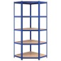 vidaXL Regale mit 5 Böden 4 Stk. Blau Stahl & Holzwerkstoff vidaXL Regale mit 5 Böden 4 Stk. Blau Stahl & Holzwerkstoff