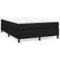 vidaXL Boxspringbett mit Matratze Schwarz 140x190 cm Stoff vidaXL Boxspringbett mit Matratze Schwarz 140x190 cm Stoff