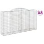 vidaXL Gabionen mit Hochbogen 8 Stk. 300x50x160/180cm Verzinktes Eisen vidaXL Gabionen mit Hochbogen 8 Stk. 300x50x160/180cm Verzinktes Eisen