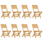 vidaXL Gartenstühle 8 Stk. Klappbar 47x62x90 cm Massivholz Teak vidaXL Gartenstühle 8 Stk. Klappbar 47x62x90 cm Massivholz Teak