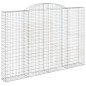 vidaXL Gabionen mit Hochbogen 3 Stk. 300x30x200/220cm Verzinktes Eisen vidaXL Gabionen mit Hochbogen 3 Stk. 300x30x200/220cm Verzinktes Eisen