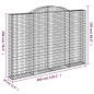 vidaXL Gabionen mit Hochbogen 3 Stk. 300x30x200/220cm Verzinktes Eisen vidaXL Gabionen mit Hochbogen 3 Stk. 300x30x200/220cm Verzinktes Eisen