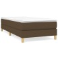 vidaXL Boxspringbett mit Matratze Dunkelbraun 90x200 cm Stoff vidaXL Boxspringbett mit Matratze Dunkelbraun 90x200 cm Stoff