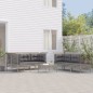 vidaXL 10-tlg. Garten-Lounge-Set mit Kissen Grau Poly Rattan vidaXL 10-tlg. Garten-Lounge-Set mit Kissen Grau Poly Rattan