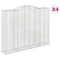 vidaXL Gabionen mit Hochbogen 4 Stk. 300x50x220/240cm Verzinktes Eisen vidaXL Gabionen mit Hochbogen 4 Stk. 300x50x220/240cm Verzinktes Eisen