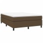 vidaXL Boxspringbett mit Matratze Dunkelbraun 140x200 cm Stoff vidaXL Boxspringbett mit Matratze Dunkelbraun 140x200 cm Stoff