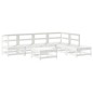 vidaXL 7-tlg. Garten-Lounge-Set mit Kissen Weiß Massivholz vidaXL 7-tlg. Garten-Lounge-Set mit Kissen Weiß Massivholz