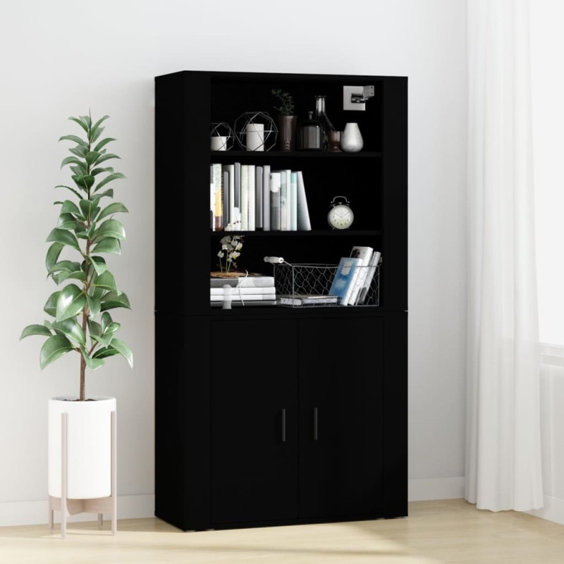 vidaXL Highboard Schwarz Holzwerkstoff vidaXL Highboard Schwarz Holzwerkstoff