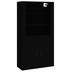 vidaXL Highboard Schwarz Holzwerkstoff