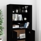 vidaXL Highboard Schwarz Holzwerkstoff vidaXL Highboard Schwarz Holzwerkstoff