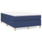 vidaXL Boxspringbett mit Matratze Blau 120x200 cm Stoff vidaXL Boxspringbett mit Matratze Blau 120x200 cm Stoff