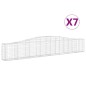 vidaXL Gabionen mit Hochbogen 7 Stk. 400x30x60/80 cm Verzinktes Eisen vidaXL Gabionen mit Hochbogen 7 Stk. 400x30x60/80 cm Verzinktes Eisen