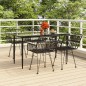 vidaXL 5-tlg. Garten-Essgruppe Schwarz Poly Rattan vidaXL 5-tlg. Garten-Essgruppe Schwarz Poly Rattan