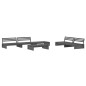 vidaXL 6-tlg. Garten-Lounge-Set mit Kissen Grau Massivholz vidaXL 6-tlg. Garten-Lounge-Set mit Kissen Grau Massivholz