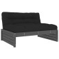 vidaXL 6-tlg. Garten-Lounge-Set mit Kissen Grau Massivholz vidaXL 6-tlg. Garten-Lounge-Set mit Kissen Grau Massivholz