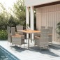 vidaXL 7-tlg. Garten-Essgruppe mit Kissen Grau Poly Rattan vidaXL 7-tlg. Garten-Essgruppe mit Kissen Grau Poly Rattan