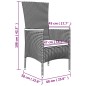 vidaXL 7-tlg. Garten-Essgruppe mit Kissen Grau Poly Rattan vidaXL 7-tlg. Garten-Essgruppe mit Kissen Grau Poly Rattan