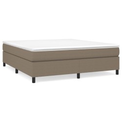 vidaXL Boxspringbett mit Matratze Taupe 180x200 cm Stoff