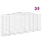 vidaXL Gabionen mit Hochbogen 9 Stk. 400x50x160/180cm Verzinktes Eisen vidaXL Gabionen mit Hochbogen 9 Stk. 400x50x160/180cm Verzinktes Eisen