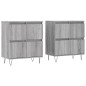 Sideboards 2 Stk. Grau Sonoma Holzwerkstoff Sideboards 2 Stk. Grau Sonoma Holzwerkstoff