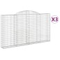 vidaXL Gabionen mit Hochbogen 3 Stk. 300x30x160/180cm Verzinktes Eisen vidaXL Gabionen mit Hochbogen 3 Stk. 300x30x160/180cm Verzinktes Eisen