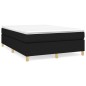 vidaXL Boxspringbett mit Matratze Schwarz 140x190 cm Stoff vidaXL Boxspringbett mit Matratze Schwarz 140x190 cm Stoff