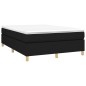 vidaXL Boxspringbett mit Matratze Schwarz 140x190 cm Stoff vidaXL Boxspringbett mit Matratze Schwarz 140x190 cm Stoff