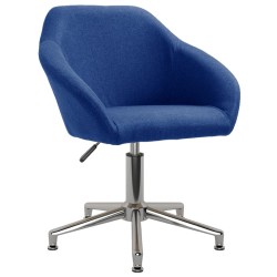 Esszimmerstühle 2 Stk. Drehbar Blau Stoff