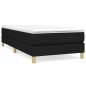 vidaXL Boxspringbett mit Matratze Schwarz 90x190 cm Stoff vidaXL Boxspringbett mit Matratze Schwarz 90x190 cm Stoff
