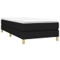vidaXL Boxspringbett mit Matratze Schwarz 90x190 cm Stoff vidaXL Boxspringbett mit Matratze Schwarz 90x190 cm Stoff