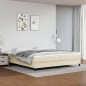 vidaXL Boxspringbett mit Matratze Creme 200x200 cm Kunstleder vidaXL Boxspringbett mit Matratze Creme 200x200 cm Kunstleder