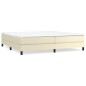vidaXL Boxspringbett mit Matratze Creme 200x200 cm Kunstleder vidaXL Boxspringbett mit Matratze Creme 200x200 cm Kunstleder