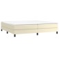 vidaXL Boxspringbett mit Matratze Creme 200x200 cm Kunstleder vidaXL Boxspringbett mit Matratze Creme 200x200 cm Kunstleder